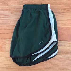 Nike green running shorts